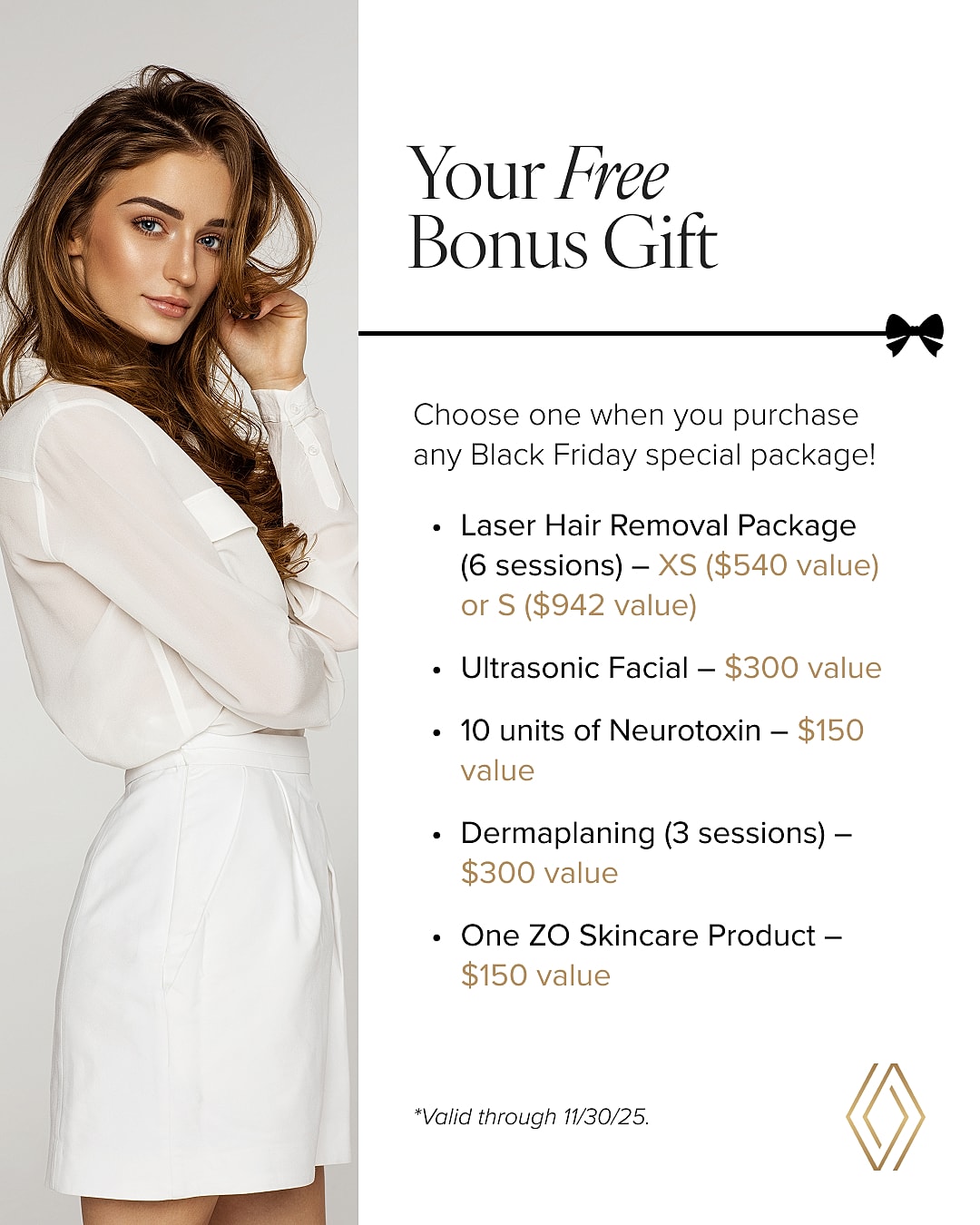 Black Friday beauty promotional gift options.