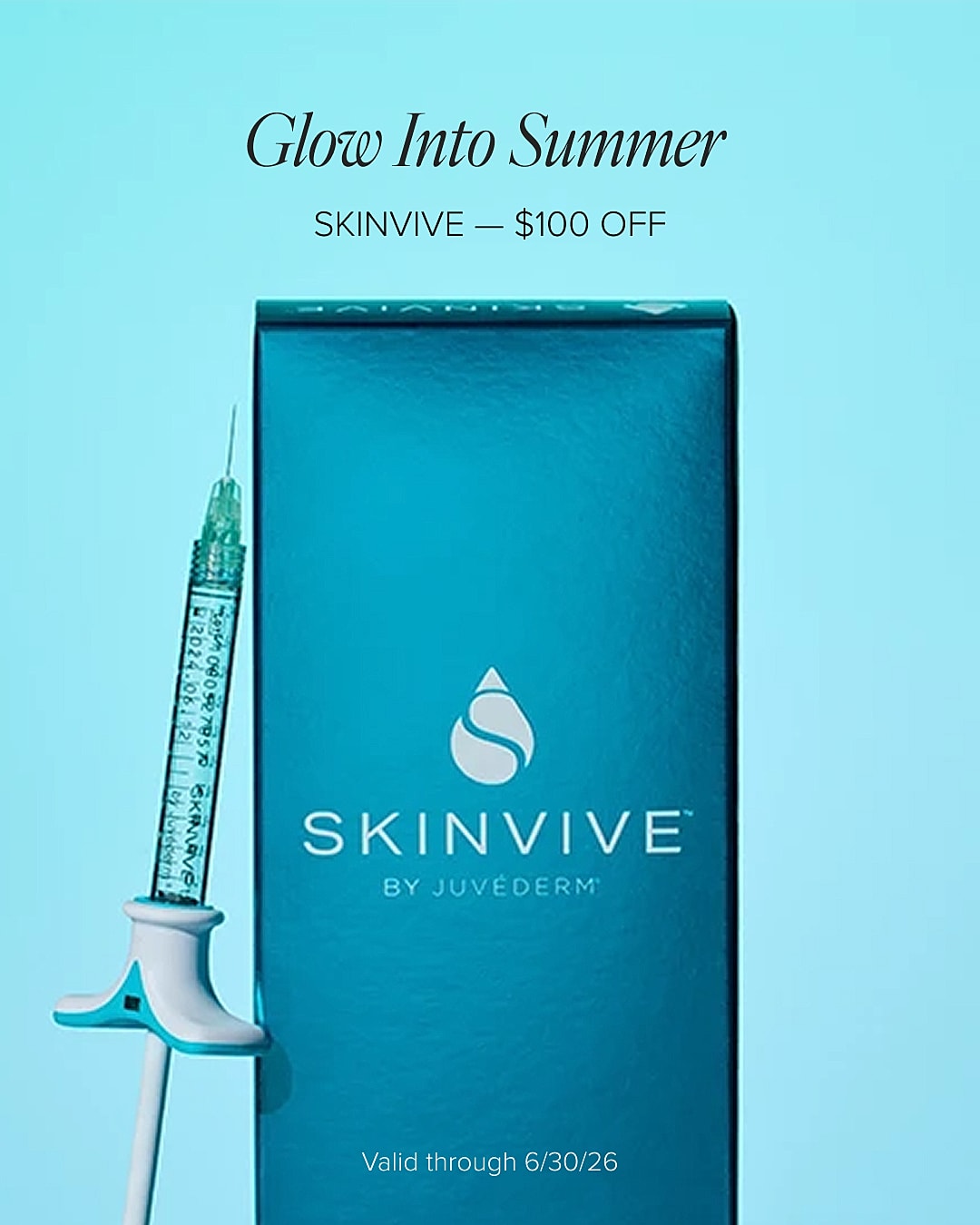 Skinvive promotional image with discount details.